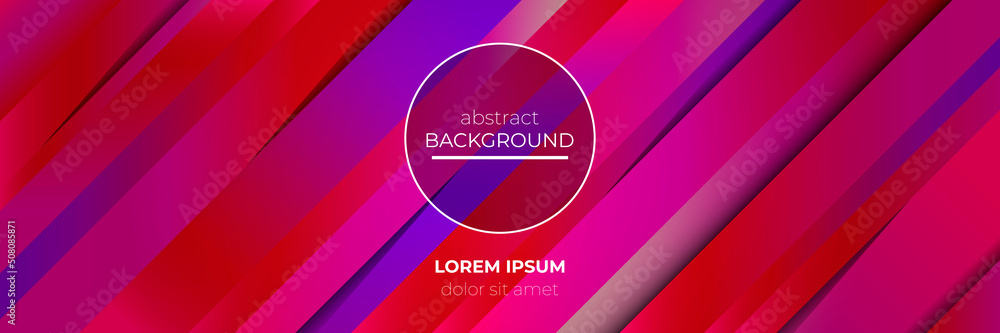 Obraz premium Eye-catching abstract vector background of stripes in red and purple tones. Psychedelic banner or wallpaper for websites, posters, stores or advertising