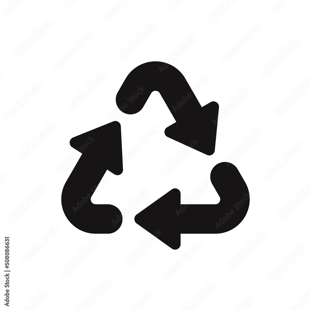 A simple Recycle silhouette. Recycle flat icon vector illustration for UI graphic design. A simple Recycle silhouette. Recycle flat icon vector illustration for UI graphic design.