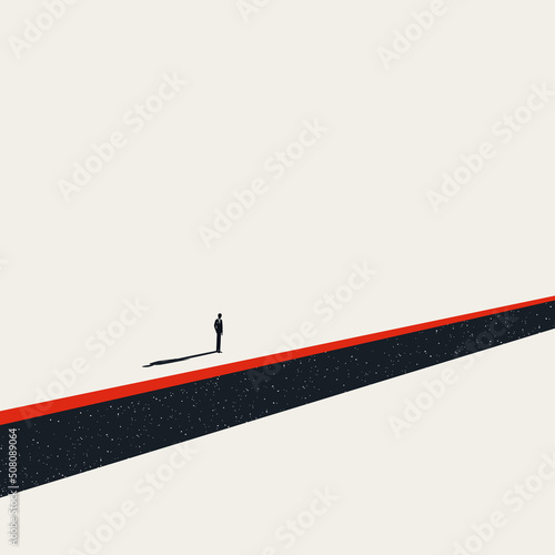 Business challenge vector concept. Symbol of finding solution, overcome, opportunity. Minimal illustration