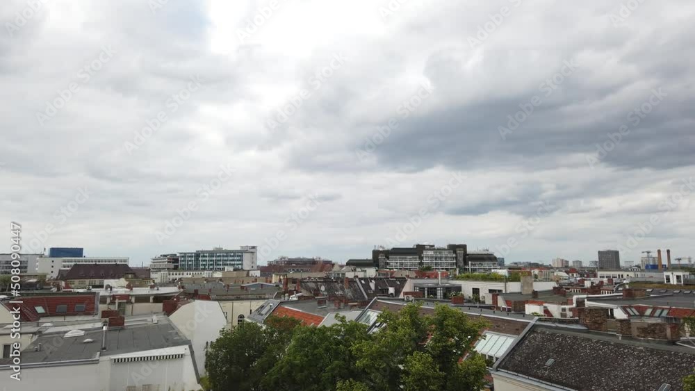 rooftops over Berlin, city skyline rooftops over Berlin, city skyline