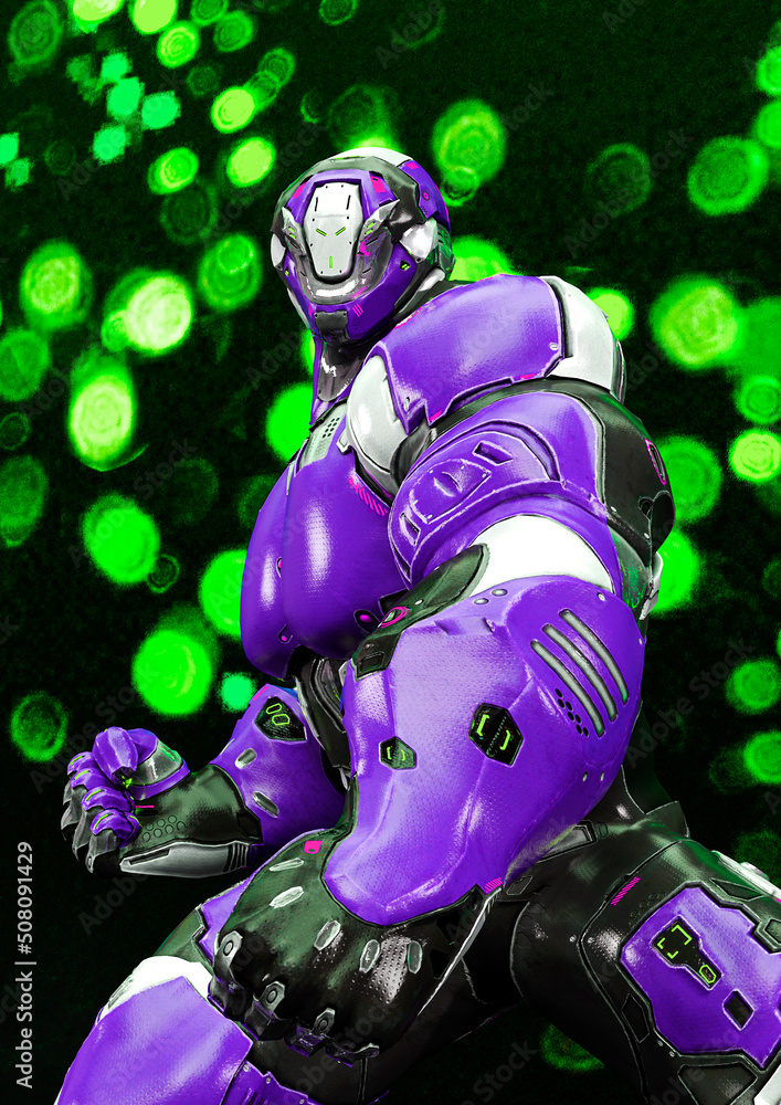 futuristic astronaut on outfit doing a power pose futuristic astronaut on outfit doing a power pose