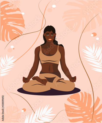 Wallpaper Mural girl doing spiritual practice called yoga Torontodigital.ca