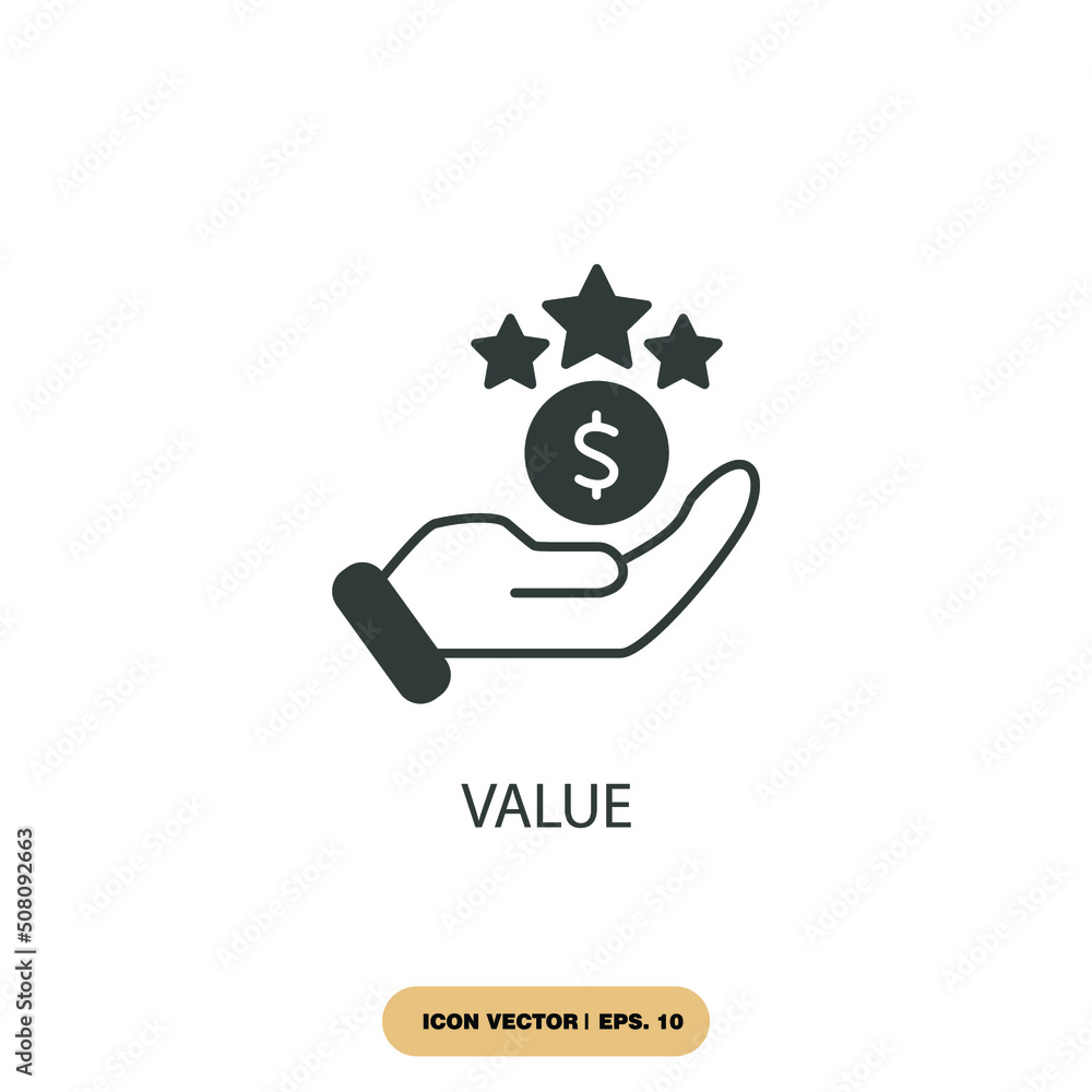 value icons  symbol vector elements for infographic web