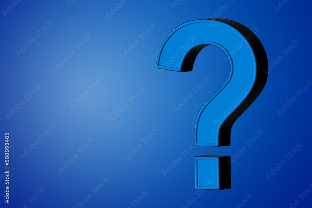 Question mark with a blue gradient background Question mark with a blue gradient background