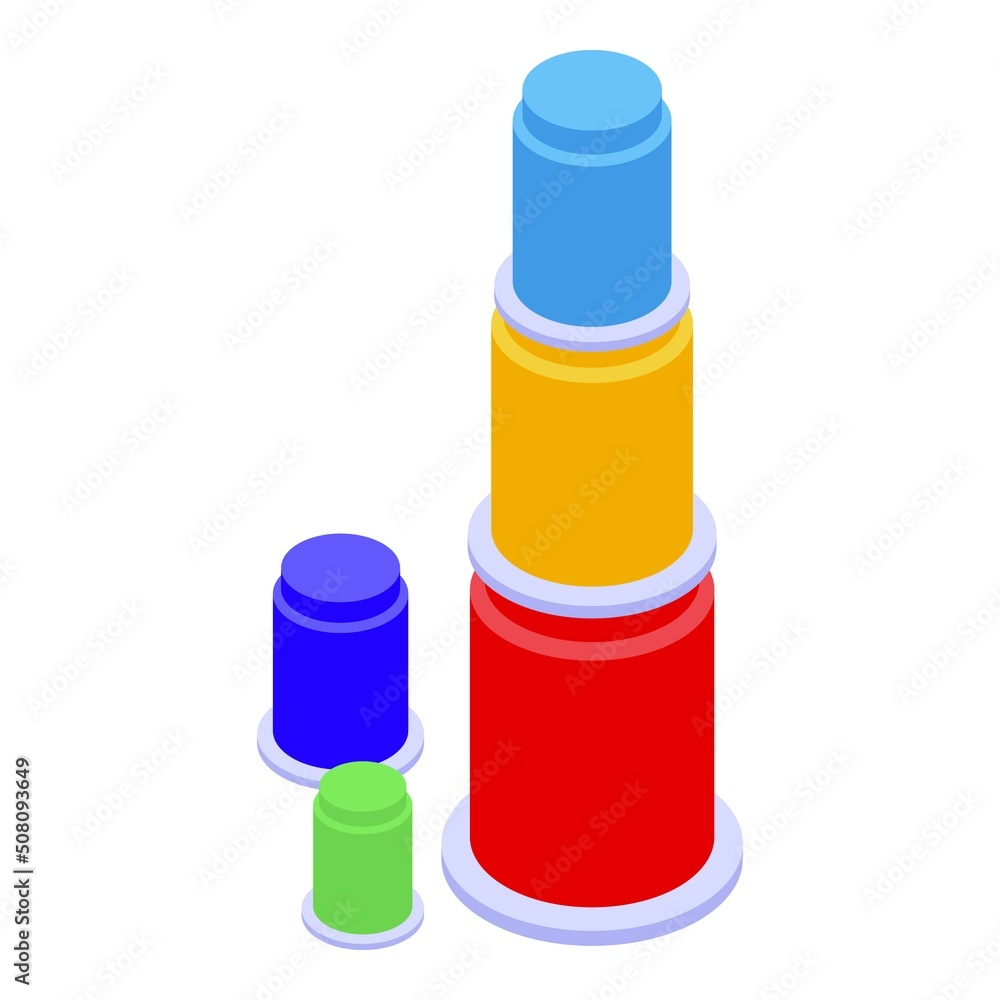 Montessori icon isometric vector. Education toy. Wood smart Montessori icon isometric vector. Education toy. Wood smart