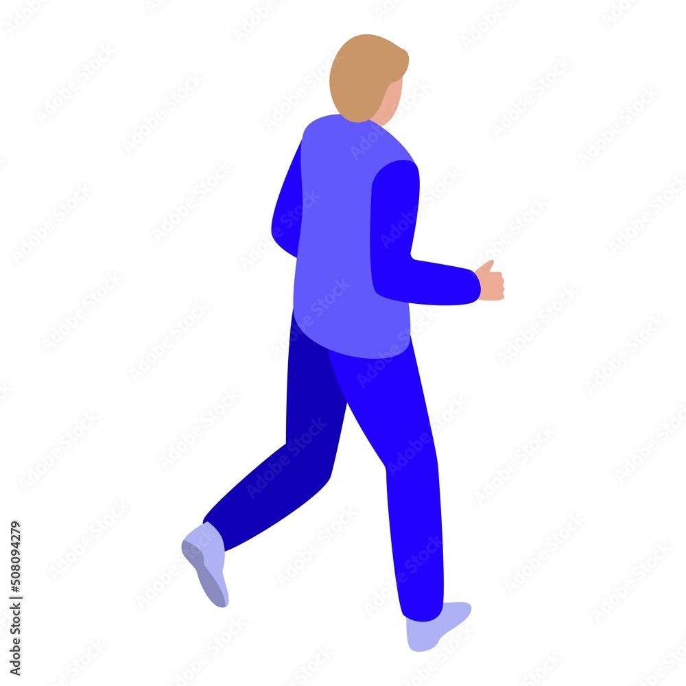 Running hospital nurse icon isometric vector. Health building. Medical clinic Running hospital nurse icon isometric vector. Health building. Medical clinic