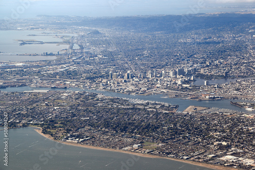 Aerial view of the City of Oakland, California