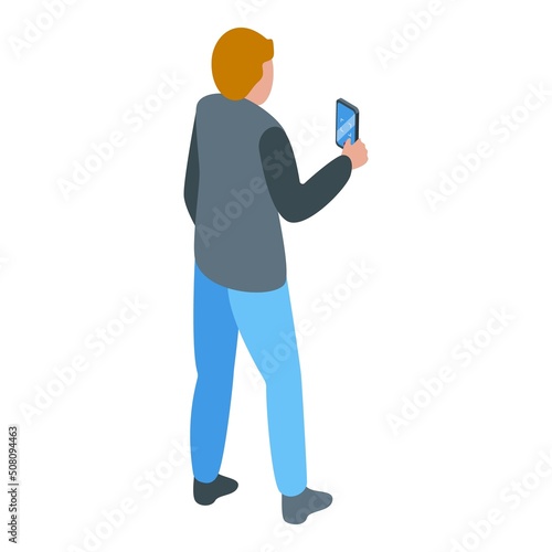 Photo vlog icon isometric vector. Video live. Social creator