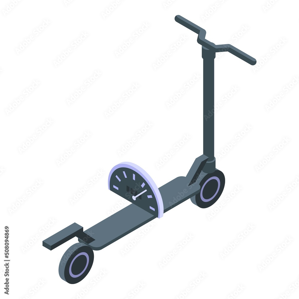 Scooter icon isometric vector. Food delivery. Online parcel Scooter icon isometric vector. Food delivery. Online parcel