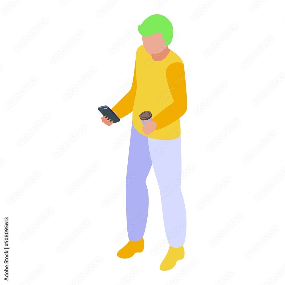 Modern influencer icon isometric vector. Digital online. Content customer Modern influencer icon isometric vector. Digital online. Content customer