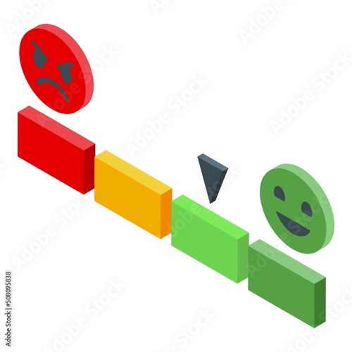 Quality satisfaction level icon isometric vector. Customer feedback. Happy score