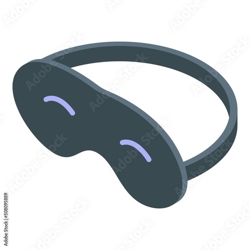 Sleeping mask icon isometric vector. Ear plug. Noise protection