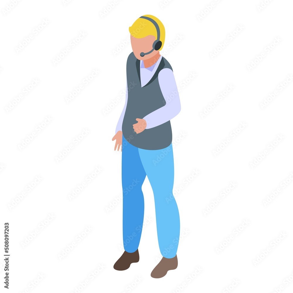 Call support icon isometric vector. Medical treatment. Center tech Call support icon isometric vector. Medical treatment. Center tech