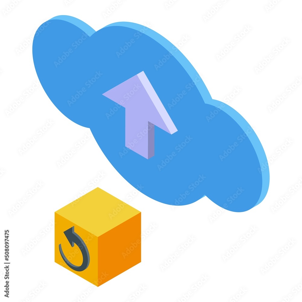 Cloud virtual tour icon isometric vector. Online video. Gallery view Cloud virtual tour icon isometric vector. Online video. Gallery view