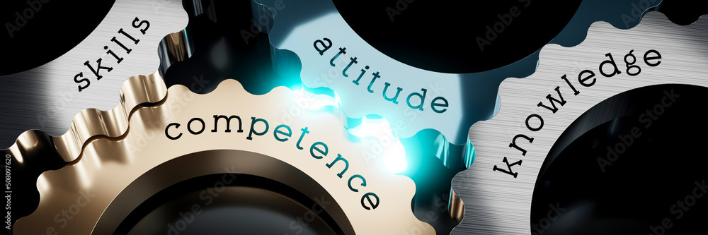 © PX Media - Skills, attitude, knowledge, competence - gears concept - 3D illustration