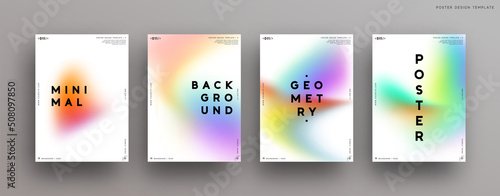 Abstract cover template. Set of colorful poster card. Bright multicolored gradient backgrounds. Minimal cover design. Modern wallpaper soft pastel colors. Vector illustration