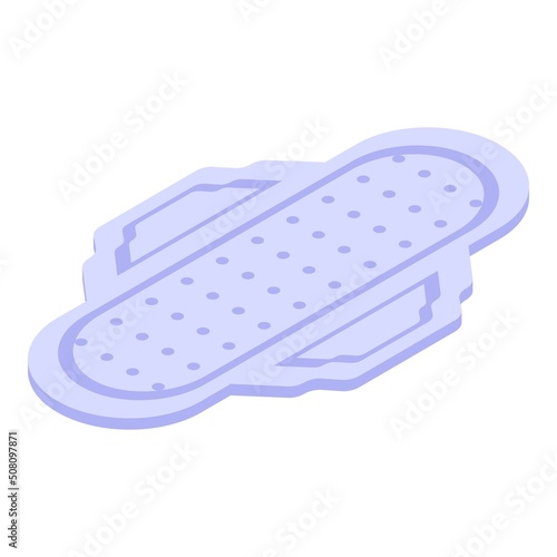 Woman white pad icon isometric vector. Hormone menopause. Estrogen period