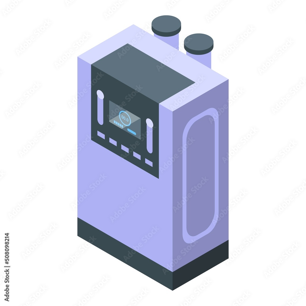 Digital oxygen concentrator icon isometric vector. Medical portable. Health device Digital oxygen concentrator icon isometric vector. Medical portable. Health device