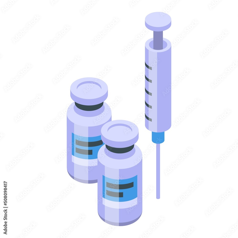 Sports doctor injection icon isometric vector. Sport health. Medical patient Sports doctor injection icon isometric vector. Sport health. Medical patient