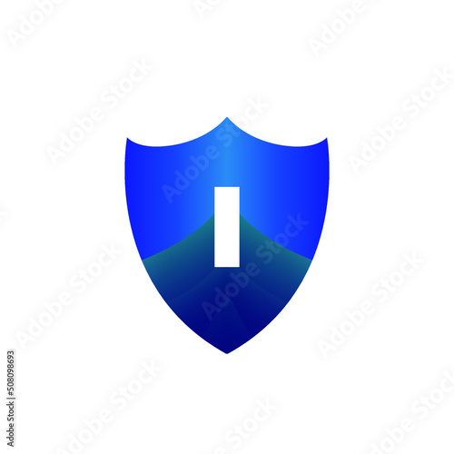 Free Download Letter I and Shield Security Logo Design. Vector Illustrator  - GFXLoad