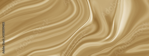 Abstract swirl liquid marble background, Brown and white mix swirl wave lines covered liquid background for wallpaper, weeding card, decoration and any design.