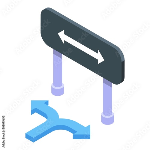 Risk way icon isometric vector. Business control. Finance return