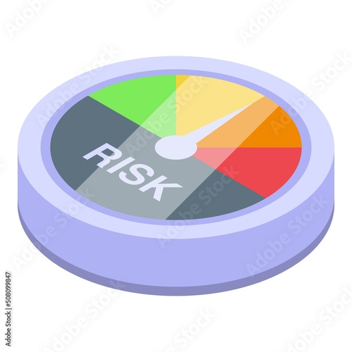 Risk data icon isometric vector. Business management. Control process