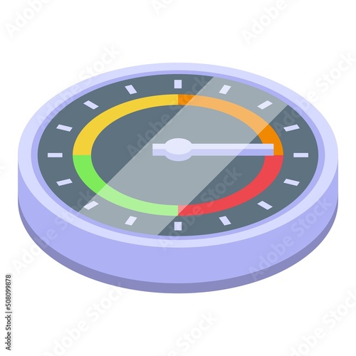 Business risk icon isometric vector. Data system. Management control