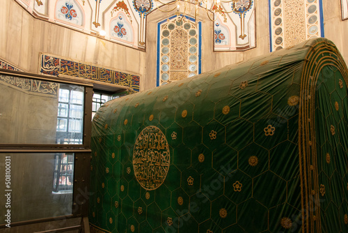 The mausoleum of the Prophet Abraham in the city of Hebron. The tomb of patriarch Abraham in the Cave of Machpelah