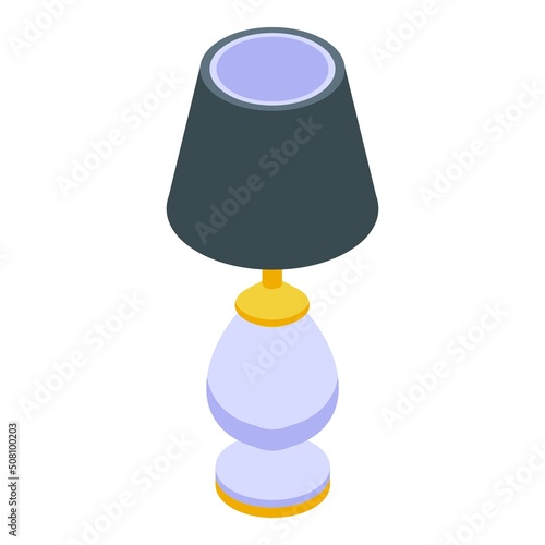 Furniture lamp icon isometric vector. Home floor. Light decor