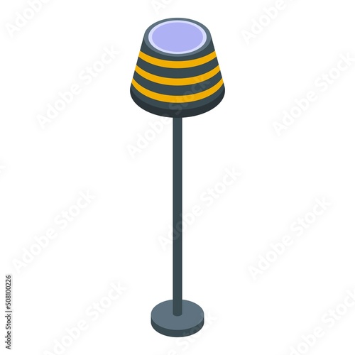 Light lamp icon isometric vector. Floor stand. Home table