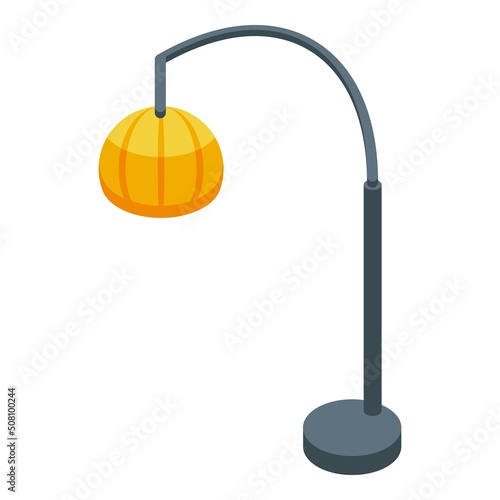 Table lamp icon isometric vector. Floor stand. Interior furniture