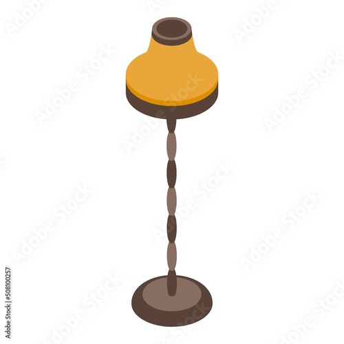 Bulb lamp icon isometric vector. Floor furniture. Home light