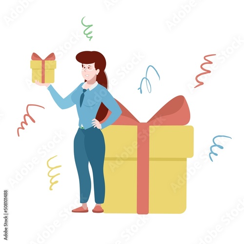 girl with a gift for the holiday-3