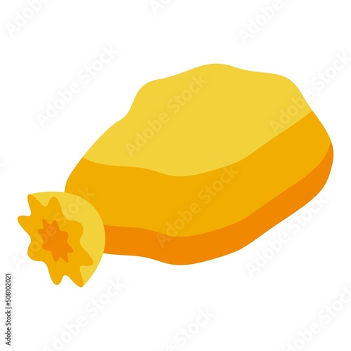 Bag icon isometric vector. Garbage bin. Plastic waste