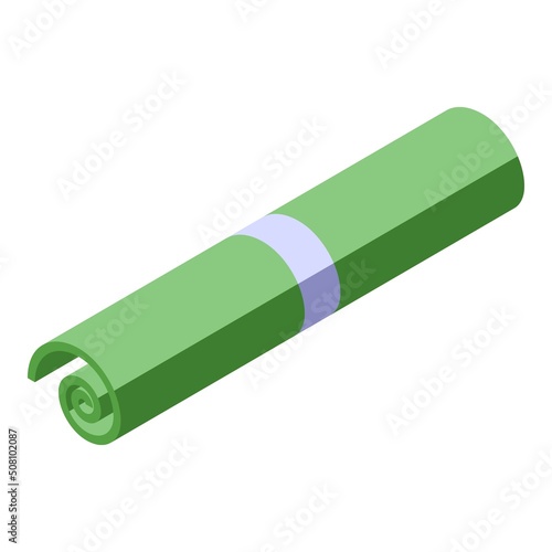 Recycle pack sack icon isometric vector. Trash bag. Waste plastic