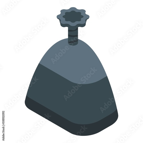 Waste sack icon isometric vector. Garbage bin. Plastic can