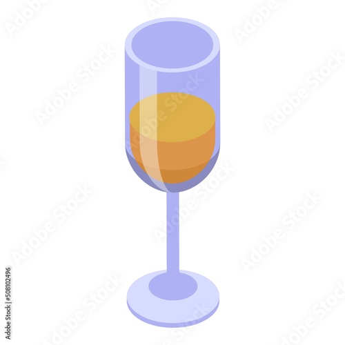 Wine glass icon isometric vector. Alcohol sommelier. Woman drink