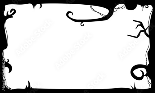 Halloween frame art design background vector
