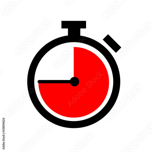 Stoper , upływający czas  ilustracja wektorowa