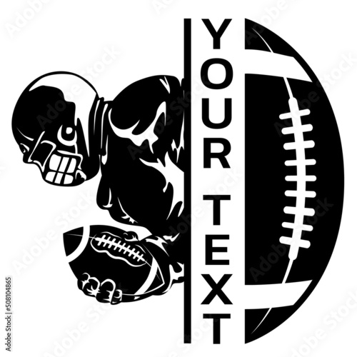 Half Football Half Player vector, Football Season