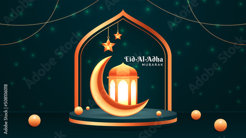 Eid al adha mubarak bakrid festival luxury background design