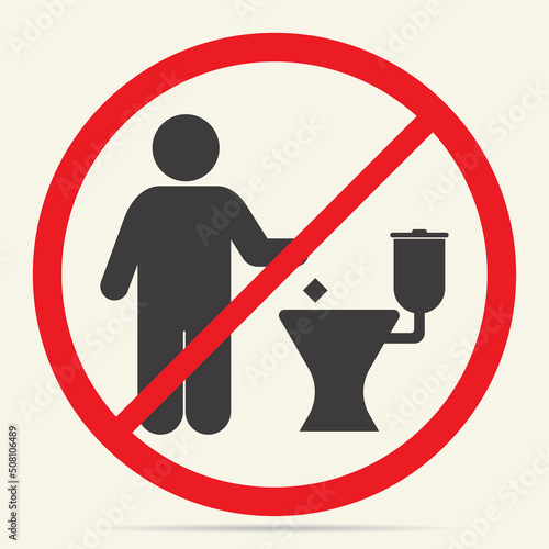No littering in toilet sign