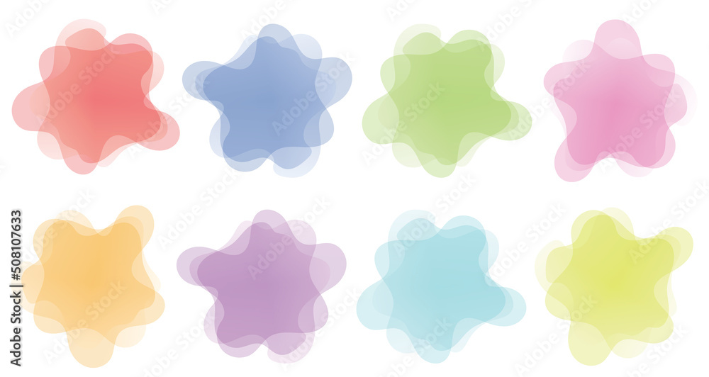 set of simple watercolor banners on white background - vector design elements