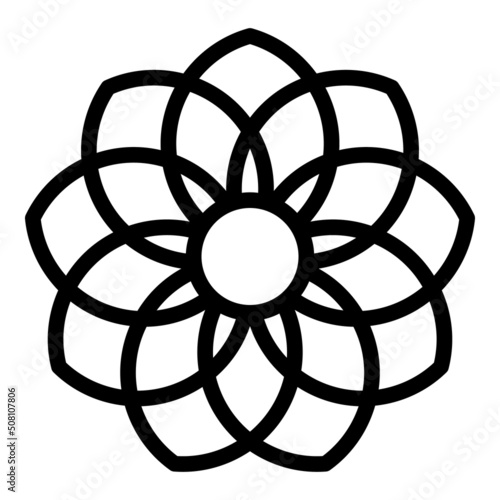 Spa flower icon outline vector. Candle wax. Cream glass