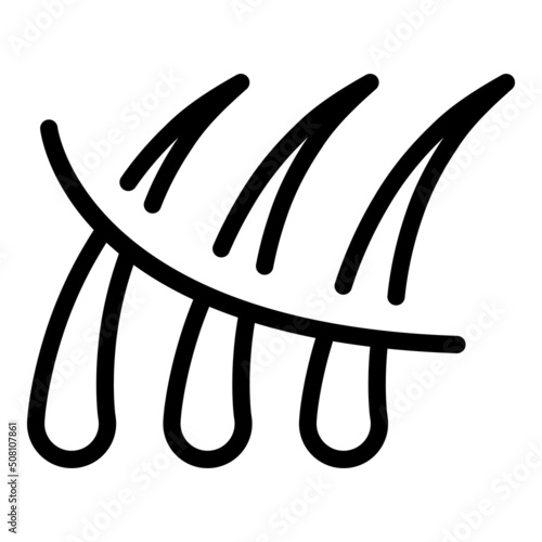 Cut hair icon outline vector. Cream wax. Woman remove