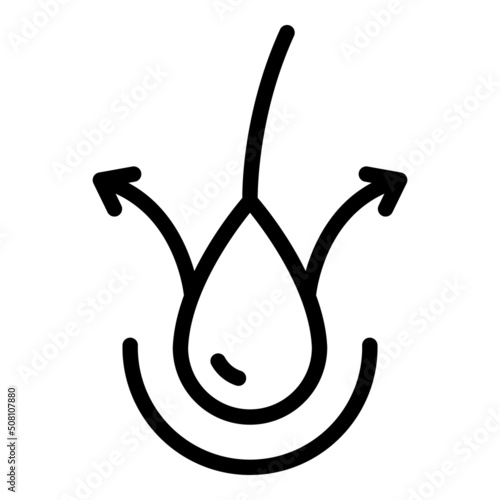 Hair remove wax drop icon outline vector. Candle cream. Aroma glass