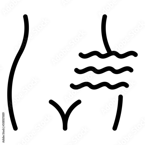 Body hair removal icon outline vector. Wax cream. Aroma laser