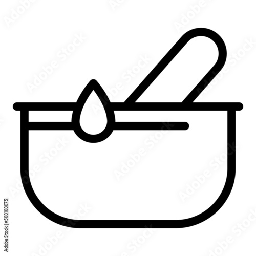 Remove decoration icon outline vector. Candle wax. Hair cream