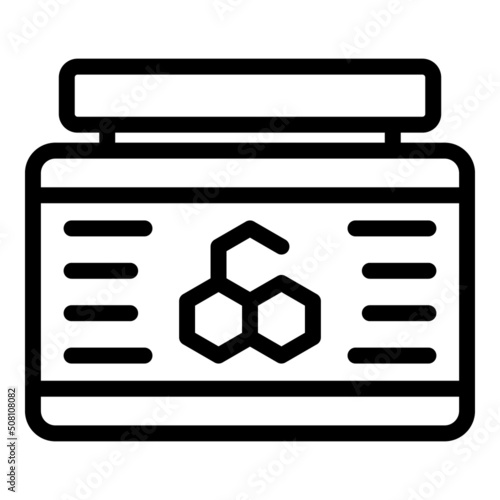 Wax jar icon outline vector. Hair remove cream. Aroma paraffin